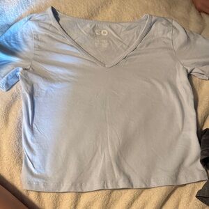 SO Sky Blue V-Neck Tee